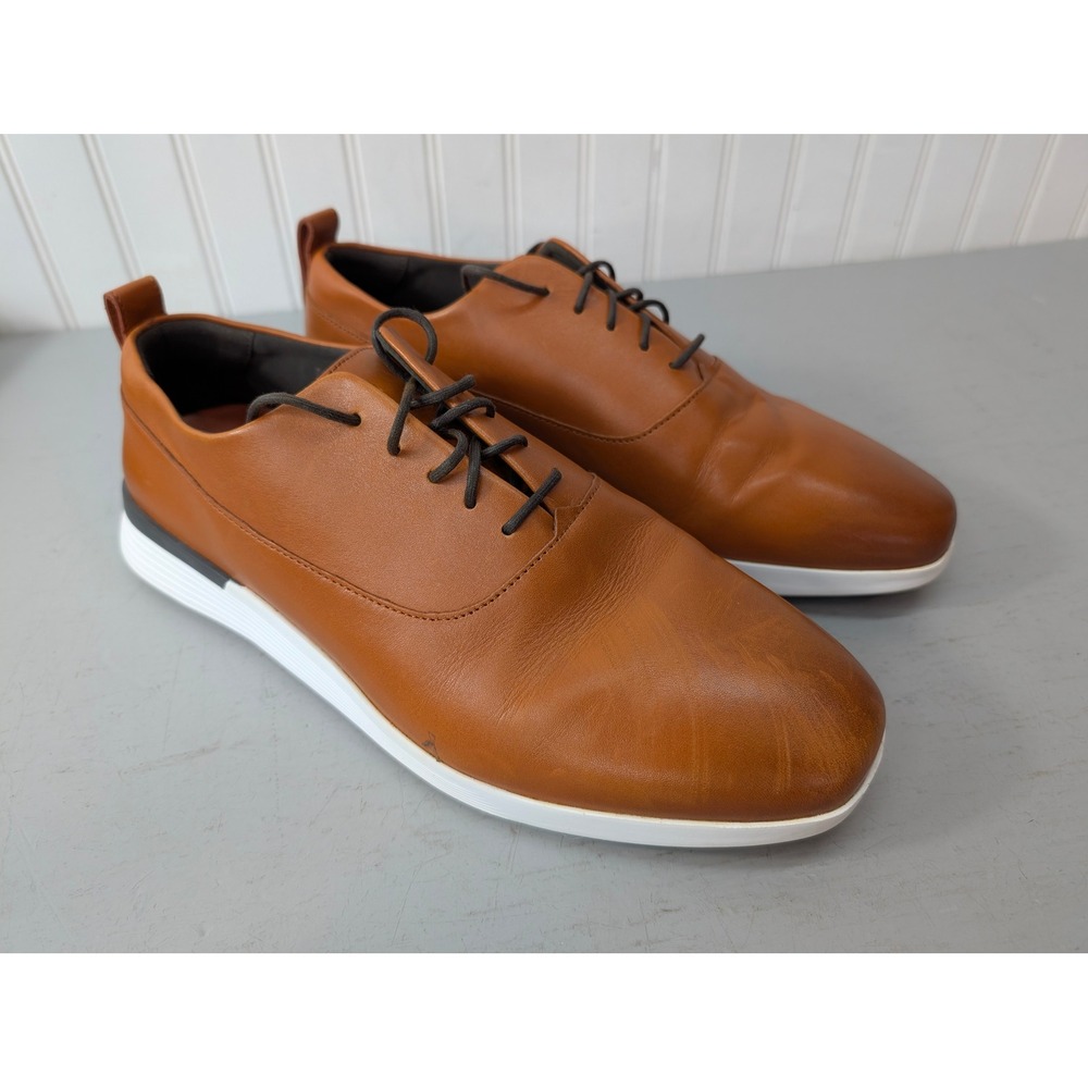 Wolf & Shepherd Swift Knit Derby Leather Shoes Men 11M Brown Lace Up WS-F19-SJ04